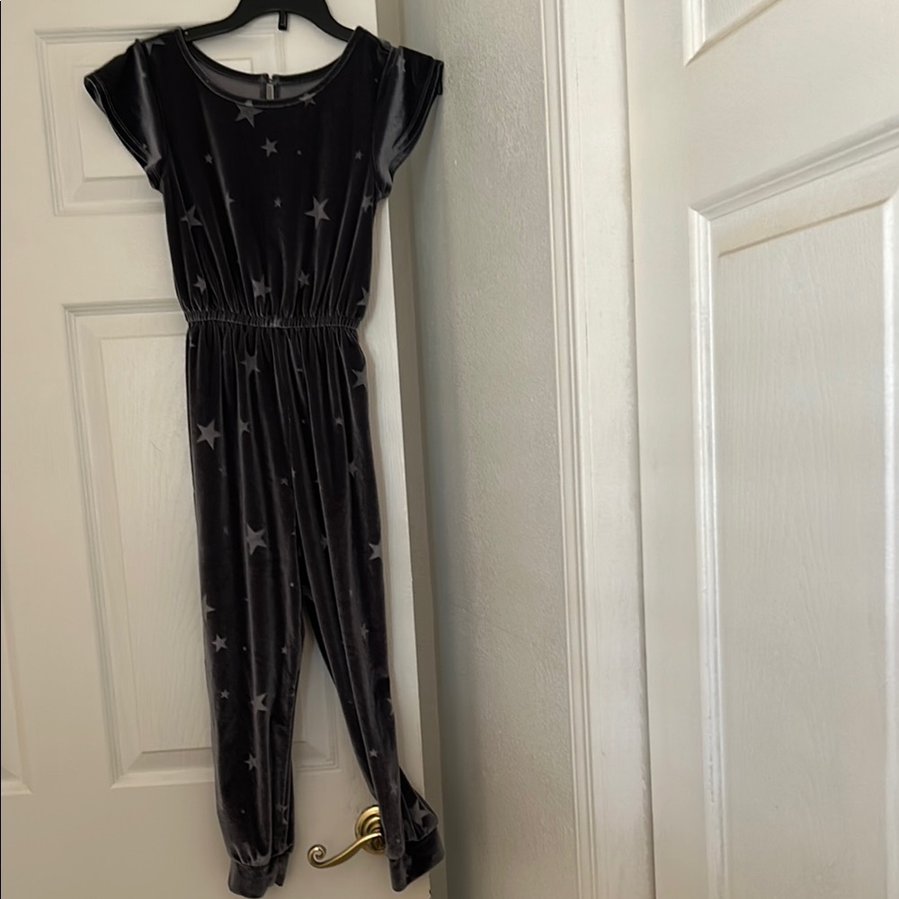 So Girls Jumpsuit one piece gray star pattern